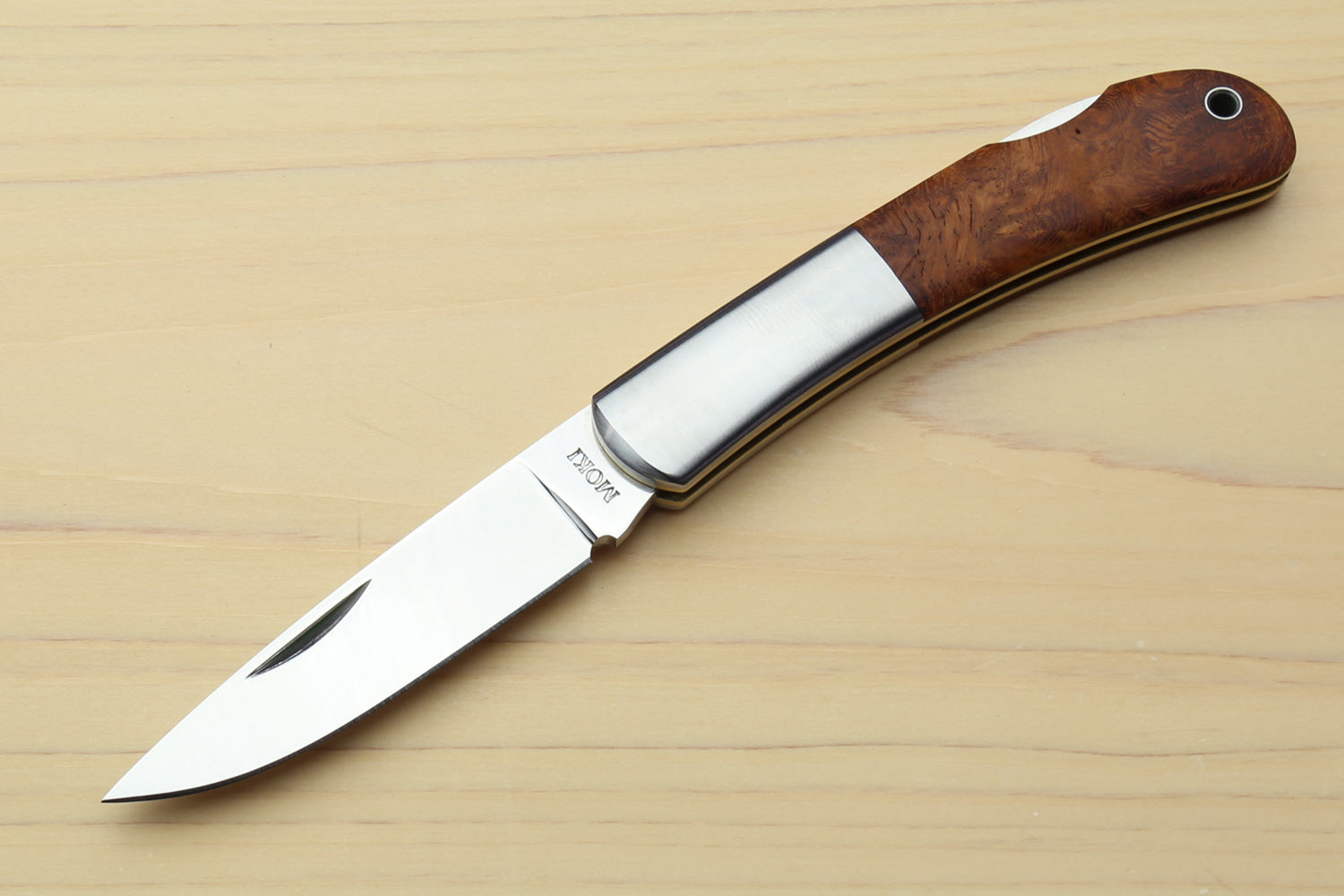 Moki AUS-8 Stainless Steel Mirror Polished Lockback Folding Pocket Knife (Type B)
