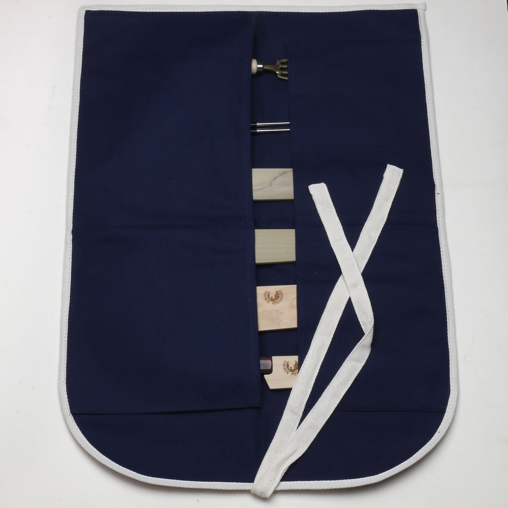 Yoshihiro Japanese Knife Cotton Pouch Bag Dark Navy Color (6 Slots)