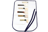Yoshihiro Japanese Knife Cotton Pouch Bag White Color (6 Slots)