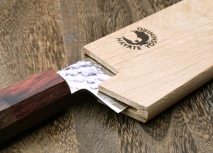 Yoshihiro Magnetic Oak Blade Protector Saya Cover for Double-Edged Kiritsuke