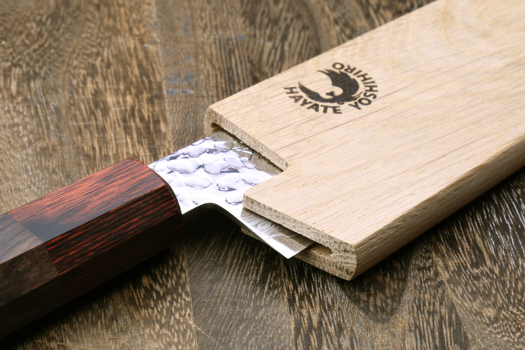 Yoshihiro Magnetic Oak Blade Protector Saya Cover for Double-Edged Kiritsuke
