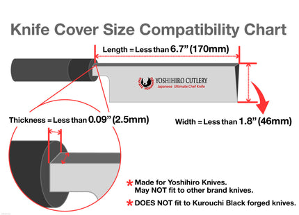 Yoshihiro Magnetic Oak Wood Saya Cover Blade Protector for Nakiri