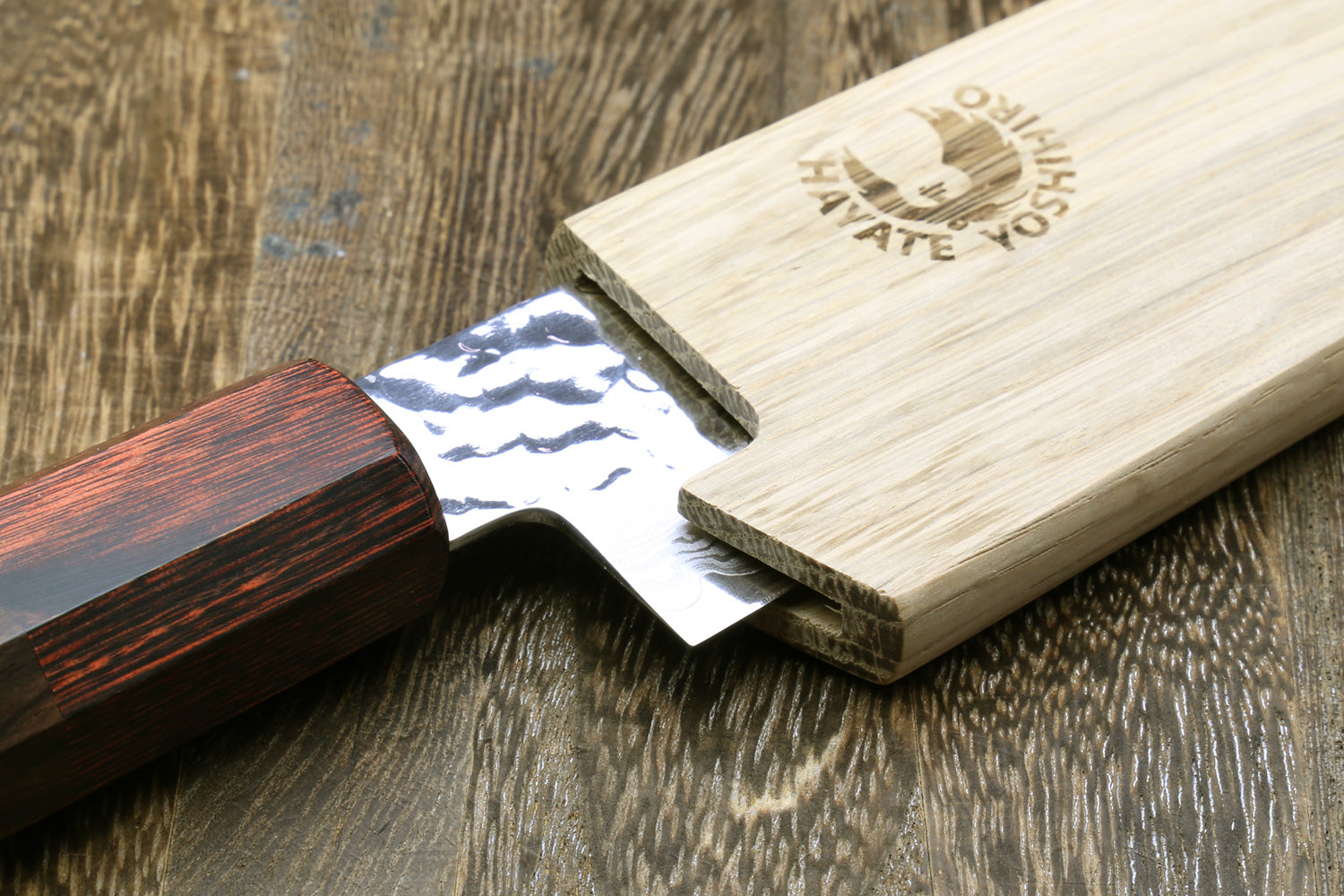 Yoshihiro Magnetic Oak Wood Saya Cover Blade Protector for Sujihiki Slicer
