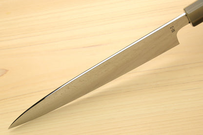 Yoshihiro Damascus SG2 (R2) Semi-Stainless Gyuto Chef Knife with Ocean Blue Handle (Blade Length 8.25" (210mm))