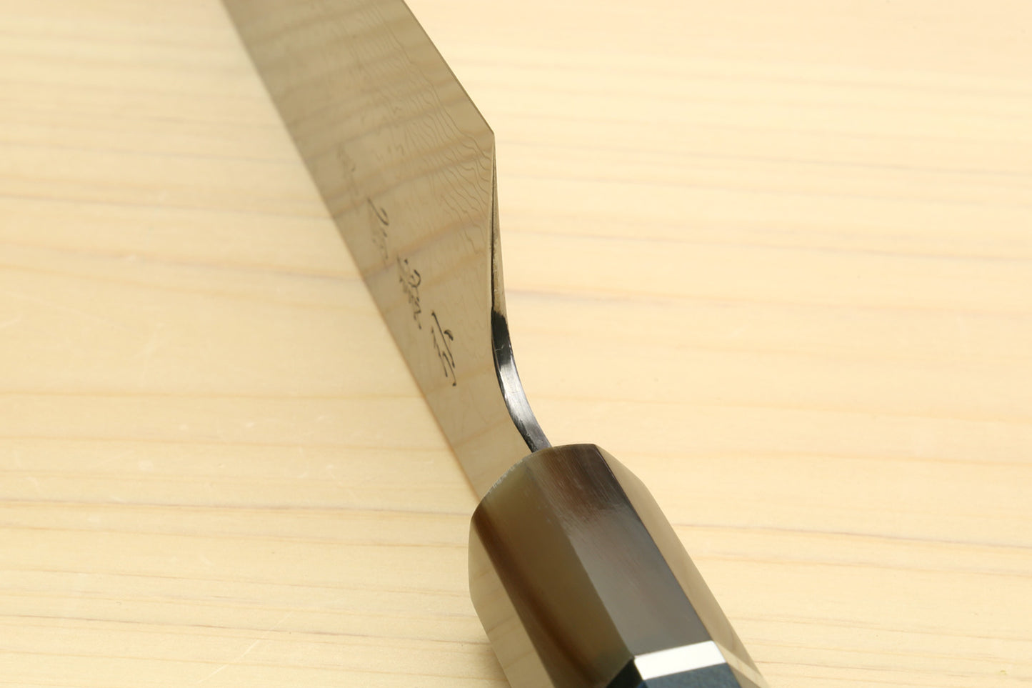 Yoshihiro Damascus SG2 (R2) Semi-Stainless Gyuto Chef Knife with Ocean Blue Handle (Blade Length 8.25" (210mm))