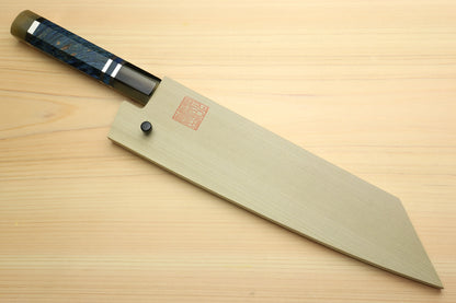 Yoshihiro Damascus SG2 (R2) Semi-Stainless Kiritsuke Chef Knife with Ocean Blue Handle (Blade Length 8.25" (210mm))