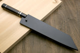 Yoshihiro Damascus SG-II (R-2) Semi-Stainless Kiritsuke Chef Knife, Triple Silver Ring Ebony Handle 9.5"(240mm)