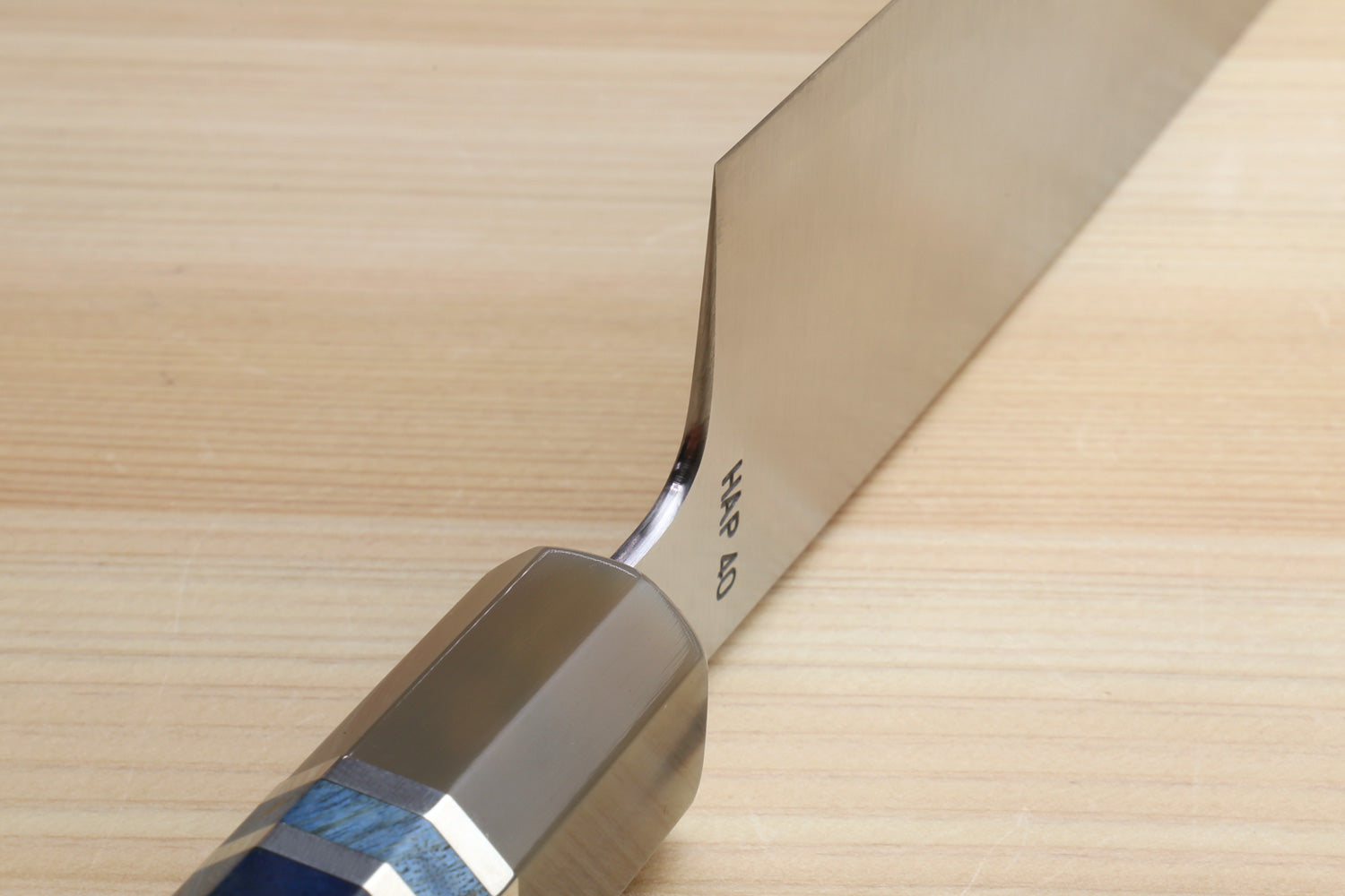 Yoshihiro HAP40 High Speed Stainless Steel Gyuto Chefs Knife with Ocean Blue Handle