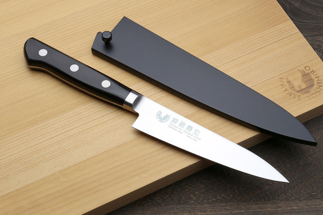 Yoshihiro Inox Stain-resistant Aus-10 Steel Ice Hardened Petty Utility Prep Chef knife