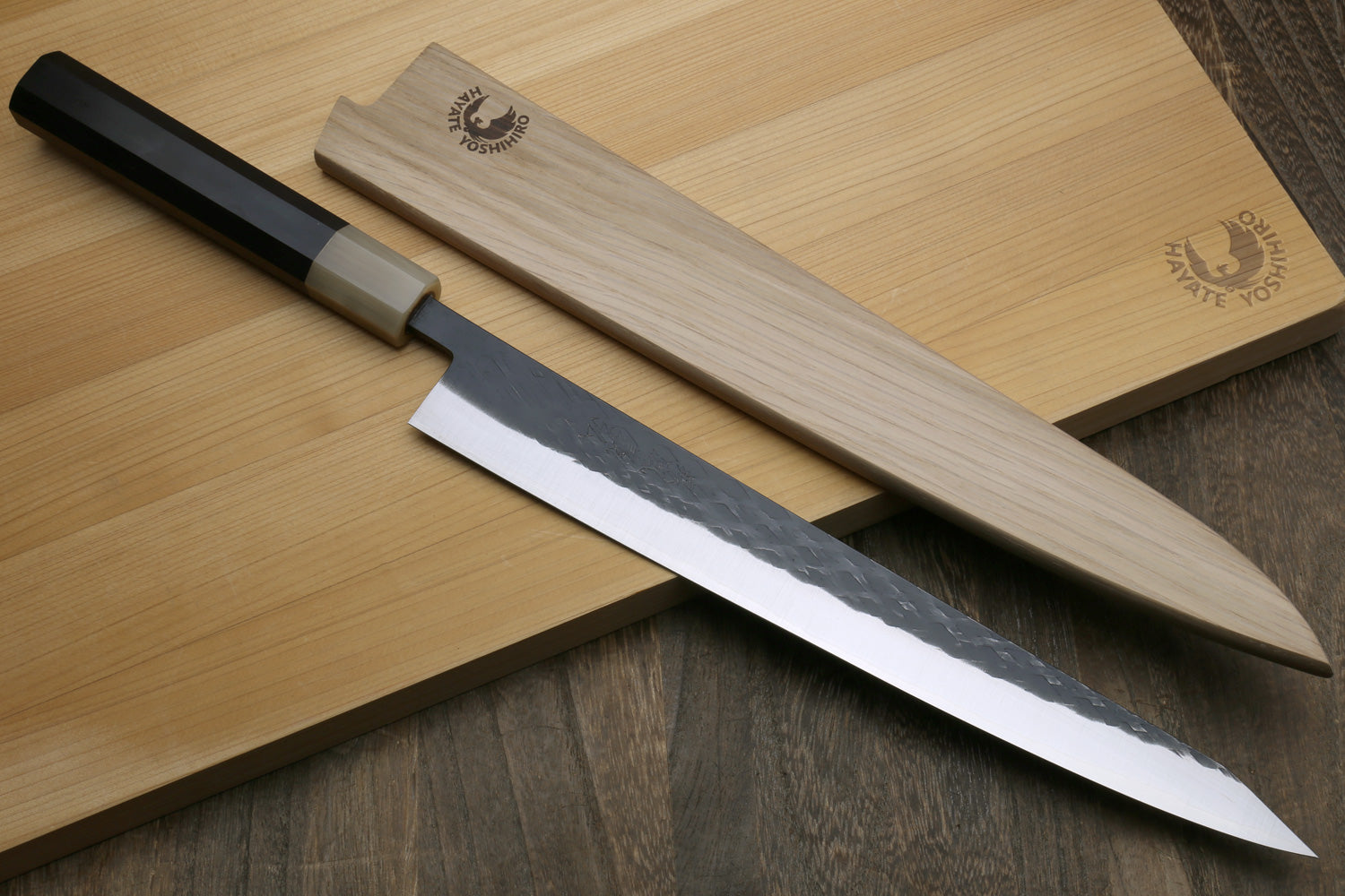 Yoshihiro Kurouchi Stainless Clad Nashiji High Performance SLD Sujihiki-Kiritsuke Slicer Knife