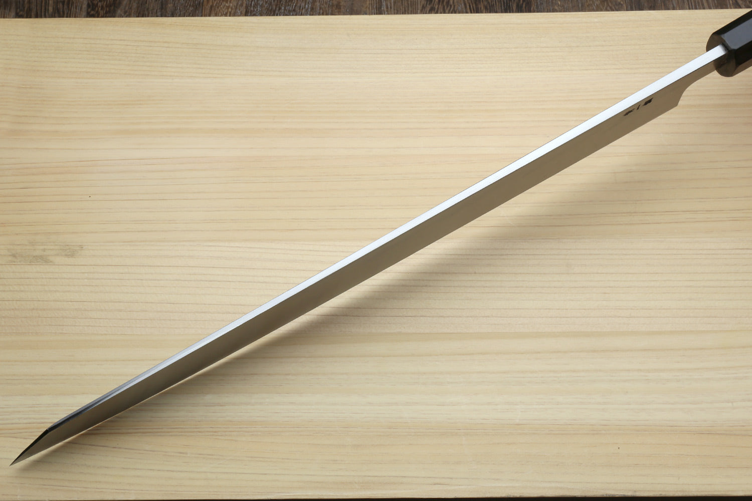 Yoshihiro Hayate Suminagashi Blue Steel #1 Yanagi Kiritsuke Sushi Sashimi Japanese Knife Ebony Handle