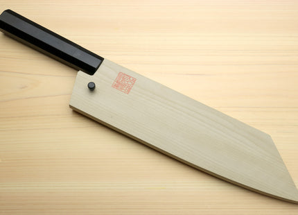 Yoshihiro Kurouchi Black-Forged Blue Steel Stainless Clad Kiritsuke Chef Knife Ebony wood Handle