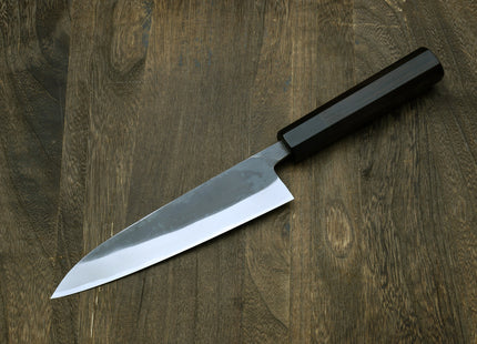 Yoshihiro Kurouchi Black-Forged Blue Steel Stainless Clad Petty Utility Knife Ebony wood Handle