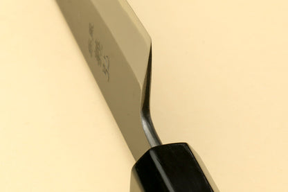 Yoshihiro Kurouchi Black-Forged Blue Steel Stainless Clad Petty-Kiritsuke Knife Ebony wood Handle