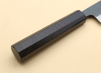 Yoshihiro Kurouchi Black-Forged Blue Steel Stainless Clad Petty-Kiritsuke Knife Ebony wood Handle