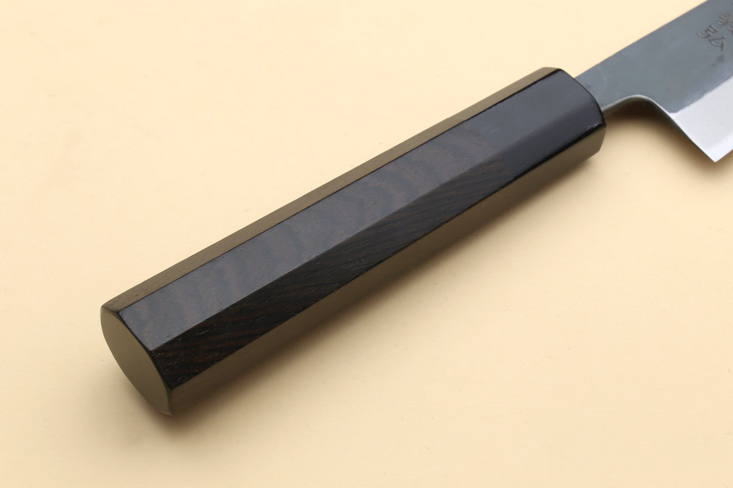 Yoshihiro Kurouchi Black-Forged Blue Steel Stainless Clad Petty-Kiritsuke Knife Ebony wood Handle