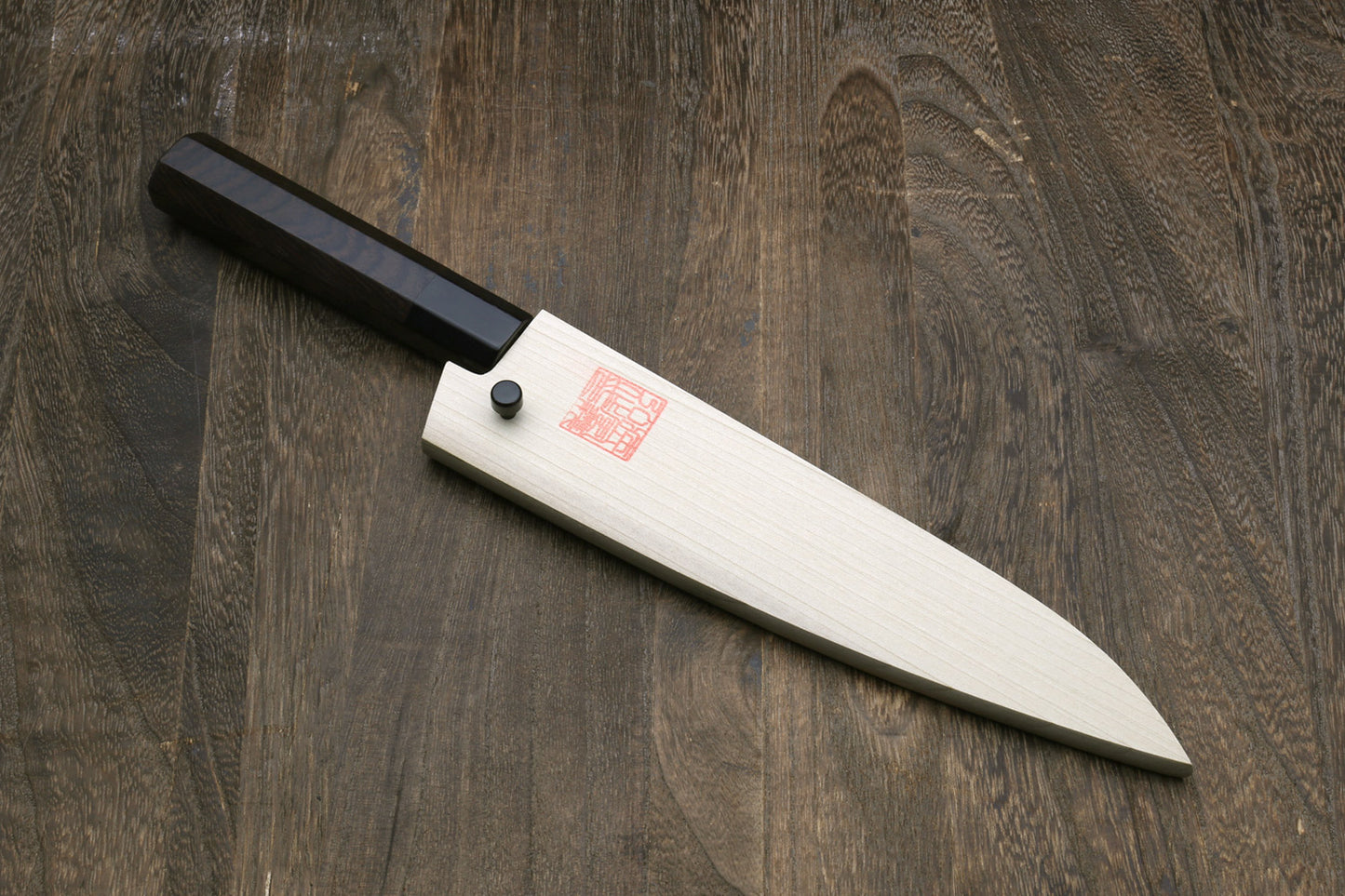 Yoshihiro Kurouchi Black-Forged Blue Steel Stainless Clad Petty-Kiritsuke Knife Ebony wood Handle
