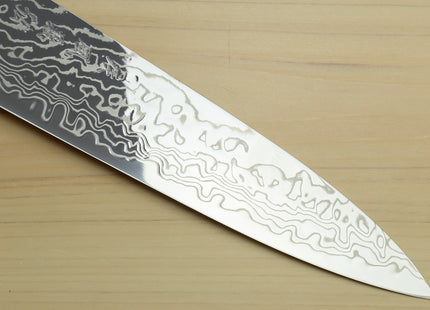 Yoshihiro Hayate ZDP-189 Super High Carbon Stainless Steel Damascus Gyuto Chef Knife Octagonal Ocean Blue Handle (Blade Length 210mm)