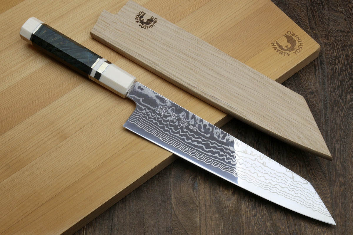 Yoshihiro HAP40 High Speed Stainless Steel Damascus Gyuto Chefs 