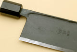 Yoshihiro Kurouchi High Carbon White Steel #2 Nakiri Japanese Vegetable Knife with Camphor Handle