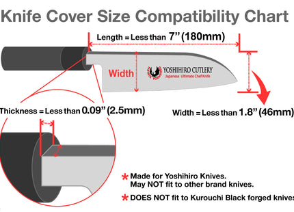 Yoshihiro Natural Magnolia Wood Saya Cover Blade Protector for Santoku