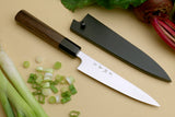 Yoshihiro Super Blue Steel Clad Petty Utility Chefs Knife (Rosewood Handle)