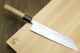 Yoshihiro White Steel #1 Stainless Clad Kiritsuke Chefs Knife with Magnolia Wood Handle