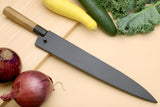 Yoshihiro VG-1 Gold Stainless Steel Sujihiki Kiritsuke Japanese Slicer Chefs Knife Ambrosia Handle