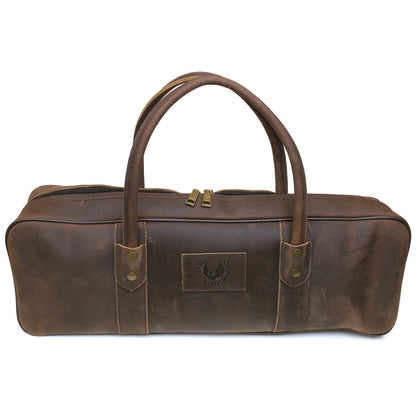 Yoshihiro Genuine Natural Leather Knife Culinary Bag (Brown)