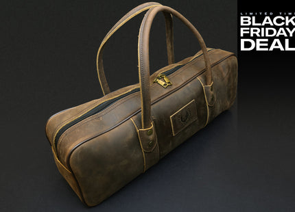 (BF Sale) Yoshihiro Genuine Natural Leather Knife Culinary Bag (Brown)