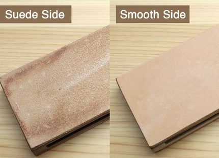 Yoshihiro Cutlery Two-Sided Leather Strop with Wooden Handle