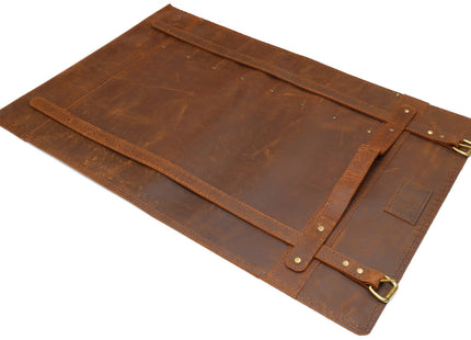 Yoshihiro Genuine Natural Leather Knife Culinary Roll Storage Bag Case Brown