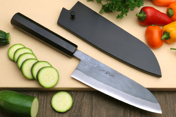 Happy Sales HSKN-3KN01, Set of 3 Japanese Sushi Chef Knives -  Sashimi-Santoku-Nakiri Knife
