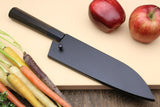Yoshihiro Kurouchi Black-Forged Blue Steel Stainless Clad Santoku Multipurpose Knife (Shitan Handle)