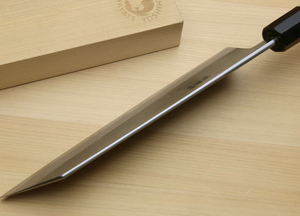 
Yoshihiro High Carbon Blue Steel #2 Kurouchi Japanese Kiritsuke Chef Knife with Kaede Handle