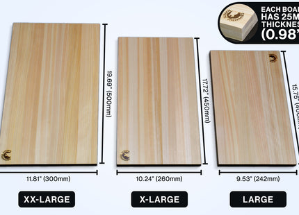 Yoshihiro Hinoki Cypress Cutting Board with Anti-Twist Core — Japanese Cypress, Anti-Bacterial, Professional Grade