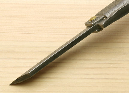 Japanese High Carbon White Steel Stainless Clad Kiridashi Pocket Knife