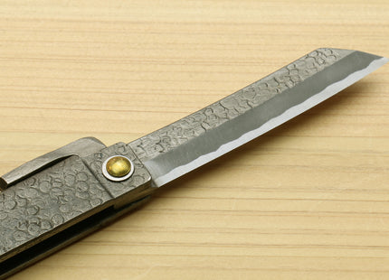 Japanese High Carbon White Steel Stainless Clad Kiridashi Pocket Knife