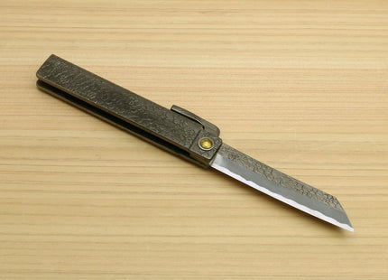 Japanese High Carbon White Steel Stainless Clad Kiridashi Pocket Knife