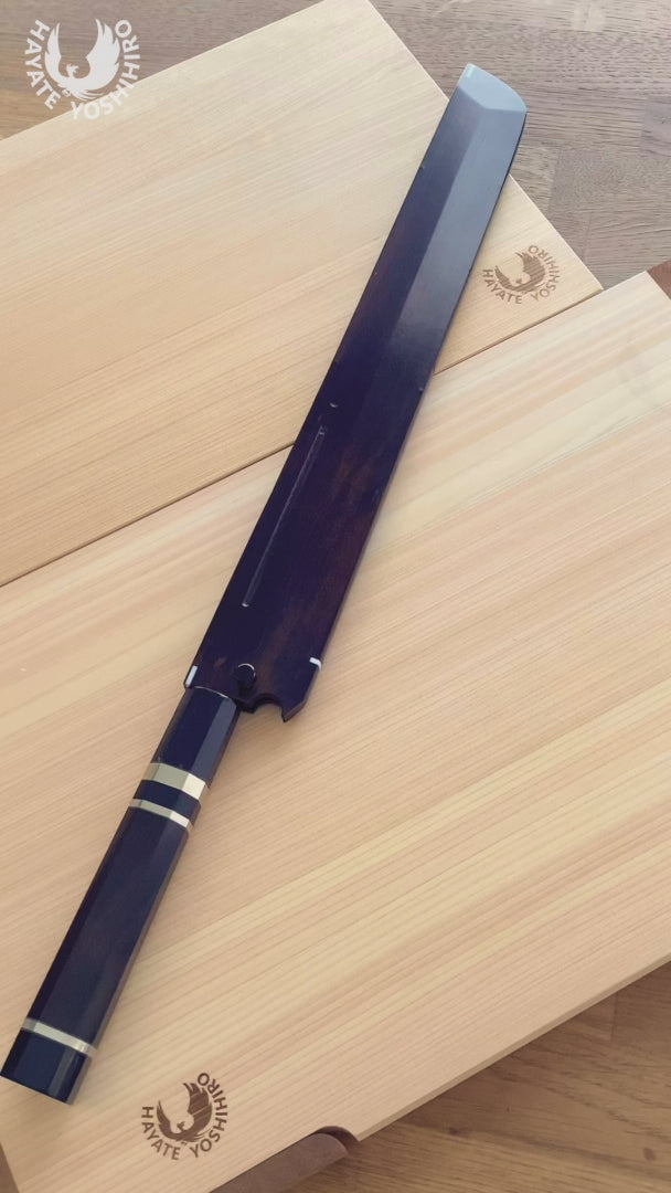Yoshihiro Honyaki White Steel Mirror Finished Namiukashi Sakimaru