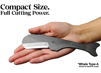 Yoshihiro Shiroko High Carbon Steel Kurouchi Kujira Whale Japanese Utility Knife 3PC SET(Whale A, B, C Type)