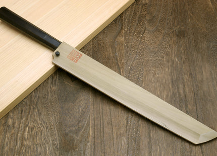 Yoshihiro Aonamiuchi Blue Steel #1 Mirror Polished Sakimaru Takobiki Sushi Sashimi Japanese Knife Ebony Handle