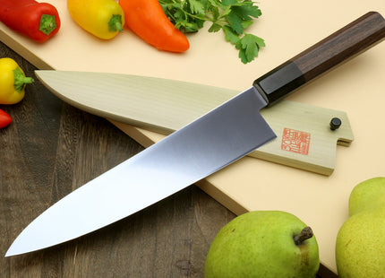 Yoshihiro AUS10 Ice Hardened Stainless Steel Gyuto Japanese Chef Knife Shitan Rosewood Handle