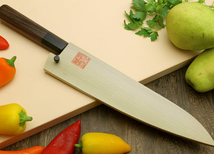 Yoshihiro AUS10 Ice Hardened Stainless Steel Gyuto Japanese Chef Knife Shitan Rosewood Handle