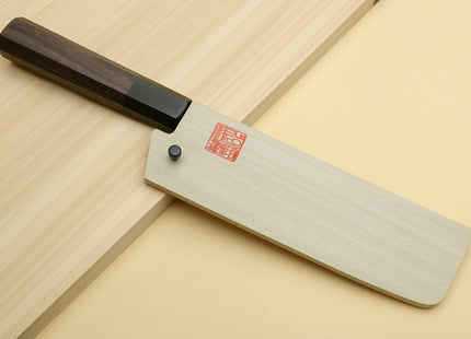 Yoshihiro Black Finish Blue Steel #2 Kurouchi Nakiri Japanese Vegetable Chef Knife 6.5" (165mm) Octagonal Shitan Handle