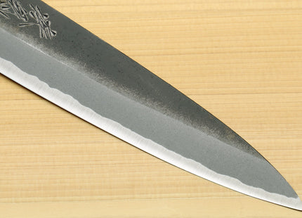 Yoshihiro Black Finish Blue Steel #2 Kurouchi Petty Shitan Handle with Magnolia Saya Cover