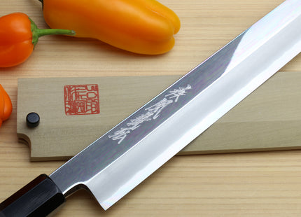 Yoshihiro Ginsan Mirror Polished Stain Resistant Steel Yanagi Kiritsuke Sushi Sashimi Japanese Knife