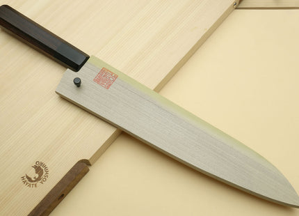 Yoshihiro Hayate ZDP-189 Super High Carbon Stainless Steel Damascus Gyuto Chef Knife Octagonal Ebony Wood Handle with Triple Ring