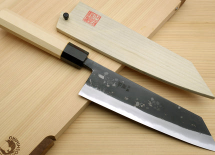 Yoshihiro High Carbon Blue Steel #2 Kurouchi Japanese Kiritsuke Chef Knife with Kaede Handle