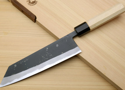 Yoshihiro High Carbon Blue Steel #2 Kurouchi Japanese Kiritsuke Chef Knife with Kaede Handle